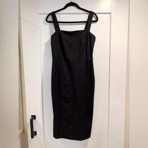 Banana Republic Stretch Twill Black Dress